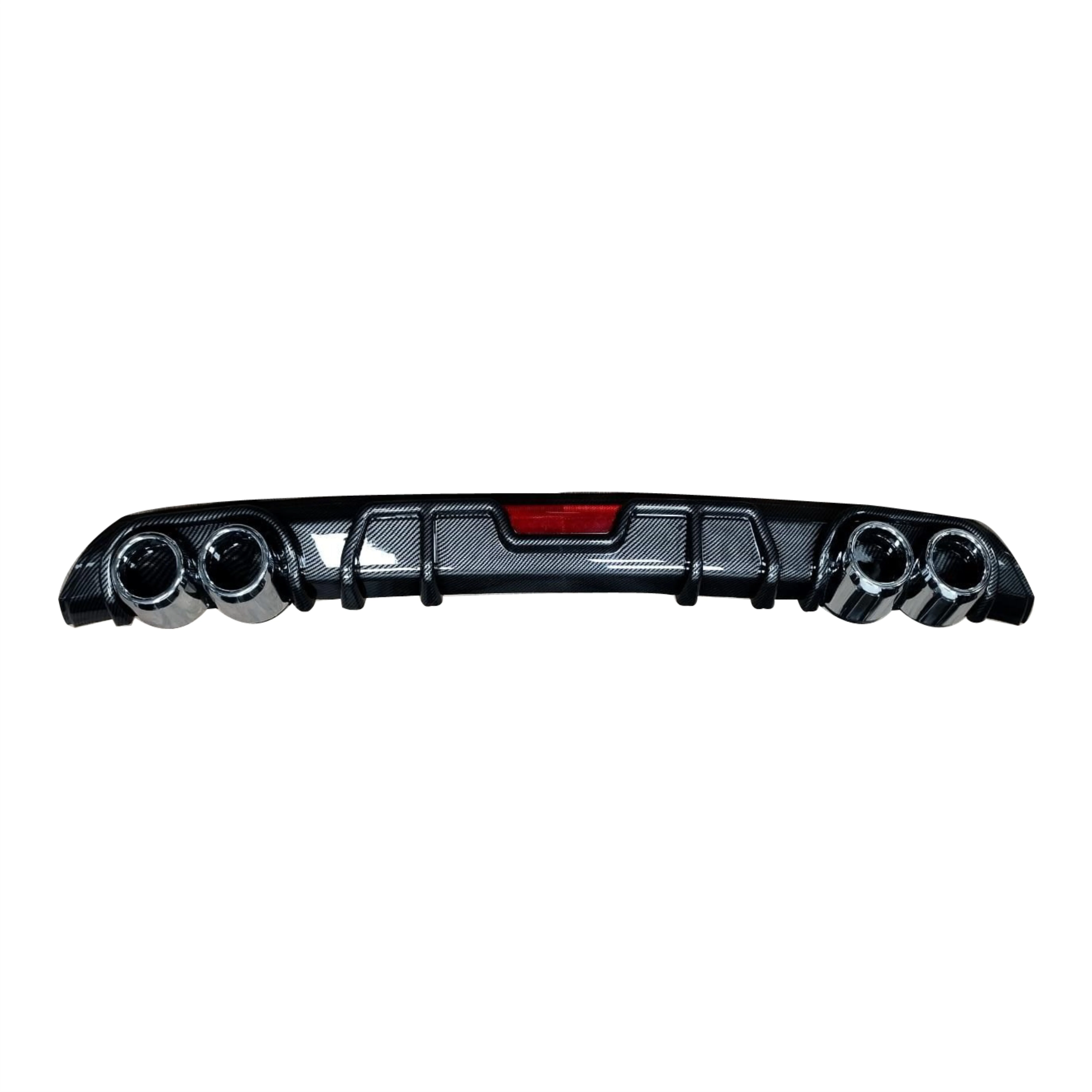 Volkswagen Polo (2012 - 2019) Carbon Black & Silver Rear Diffuser